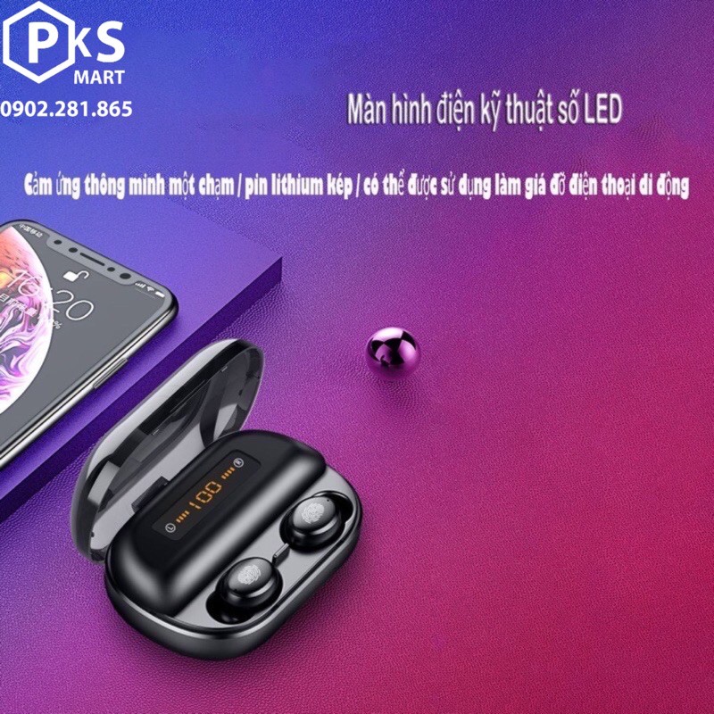Tai Nghe Bluetooth 5.0 TWS V11 v12 S11 F9 F9 Pro - Chống Nước IPX7 - Pin 4000 - Tích Hợp Micro -Tự Động Kết Nối Chống ồn | BigBuy360 - bigbuy360.vn
