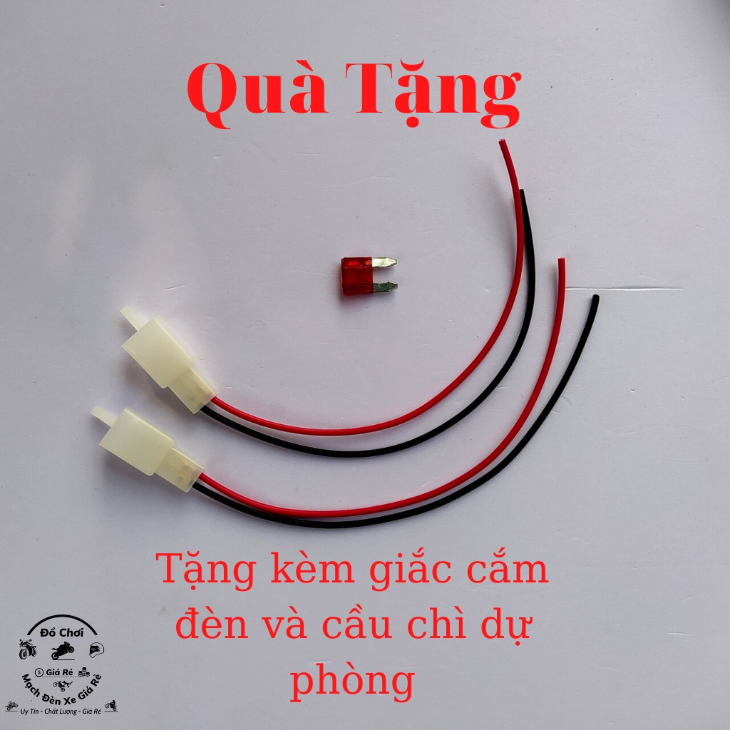 Mạch auto passing đèn trợ sáng lắp 2 đèn tặng giắc cắm cầu chì dự phòng