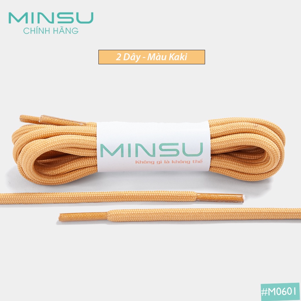 Dây Giày Tròn Chính Hãng Siêu Đẹp MINSU M0601 Bản Tròn 120cm Nhiều Màu Sắc Cho Các Loại Giày Thể Thao Sneaker Nam Nữ