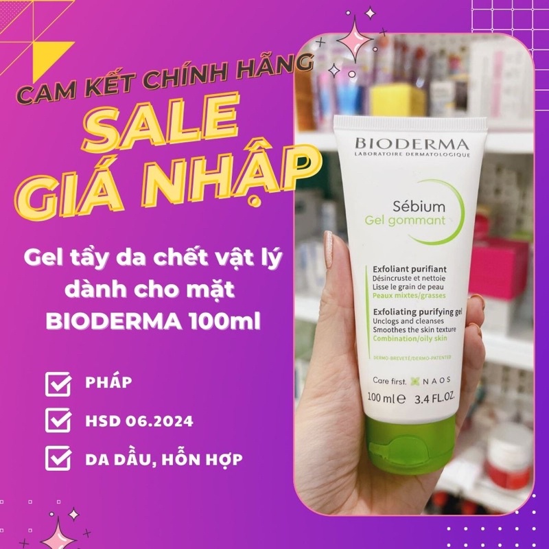 Tẩy da chết Bioderma Sébium Gel Gommant - 100ml