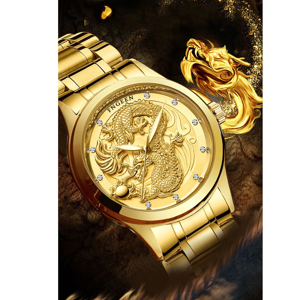 ĐỒNG HỒ NAM MẶT RỒNG FNGEEN F6969 DÂY THÉP CAO CẤP KHÔNG GỈ | BigBuy360 - bigbuy360.vn