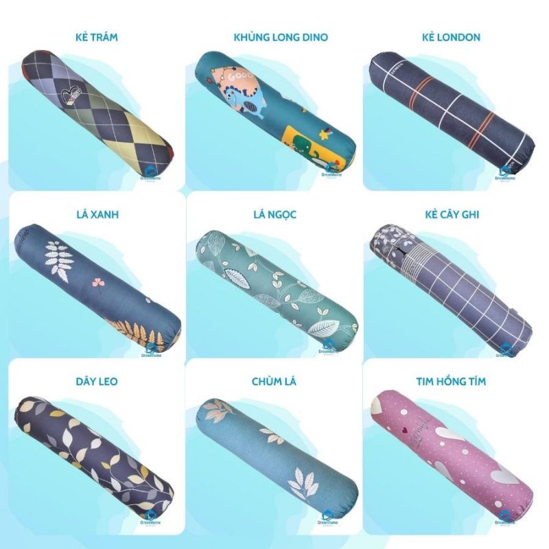 VỎ GỐI ÔM COTTON 100% ( MAY BỊT ĐẦU CÓ KHOÁ KÉO Ở THÂN kính thước 30×95)