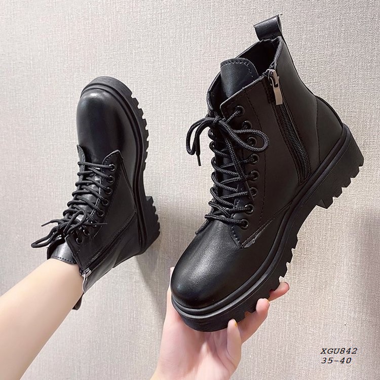 XGU842  XẢ HÀNG  giày boots nữ cá tính phong cách Hàn Quốc