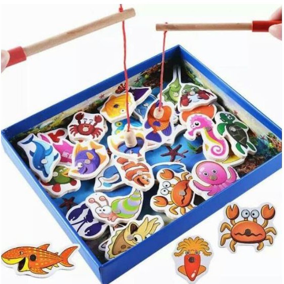 Bộ câu cá gỗ quà tặng cho bé trẻ em