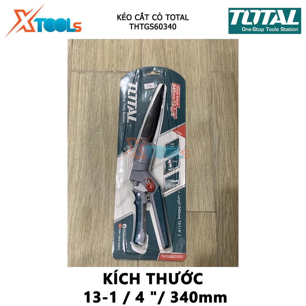 Kéo cắt cỏ TOTAL THTGS60340 | kéo làm vườn Tổng chiều dài 340MM, Chiều dài lưỡi 180mm / 7 &quot;, Chịu nhiệt, có lớp phủ chốn