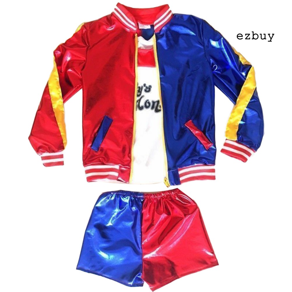 Bộ 4 trang phục hóa trang nhân vật Harley Quinn cho bé gái