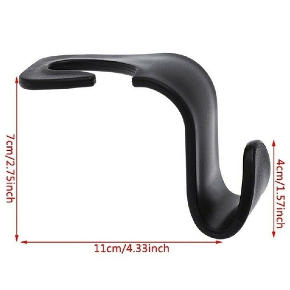 2 Móc Treo Túi Xách Gắn Sau Ghế Xe Hơi Màu Đen