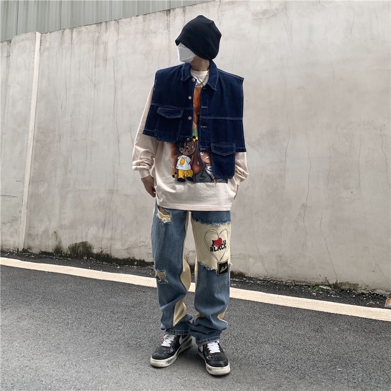 Quần Jeans Dài Phong Cách Âu Mỹ Thời Trang Cho Nam