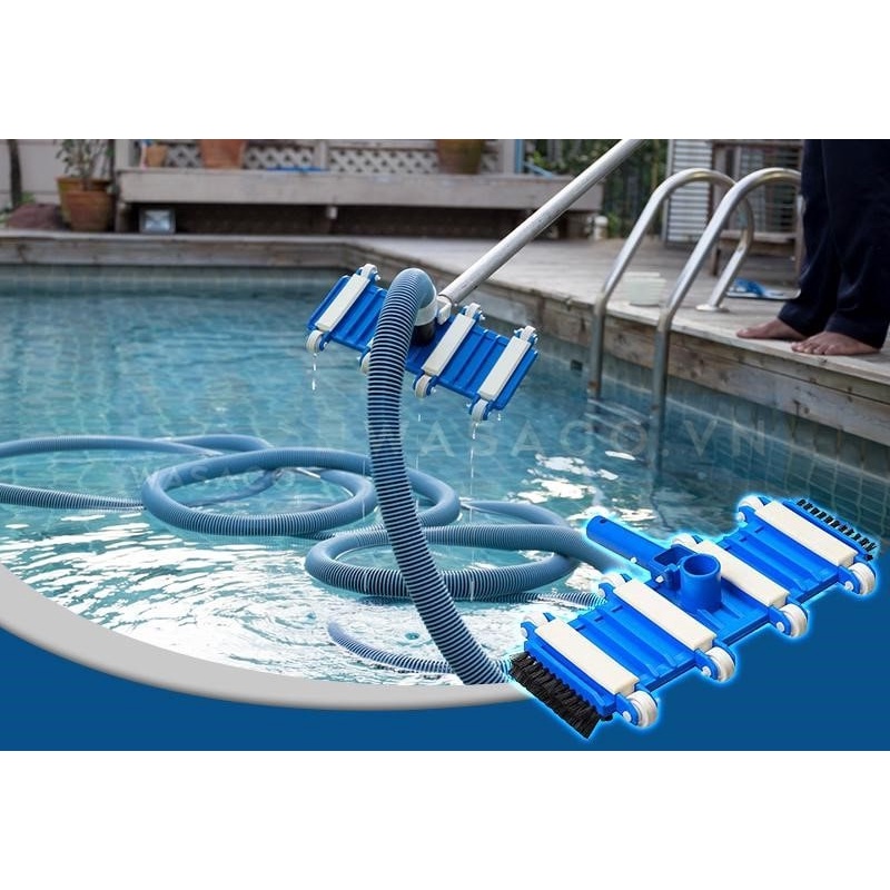 Bàn hút vệ sinh bể bơi 8 bánh xe