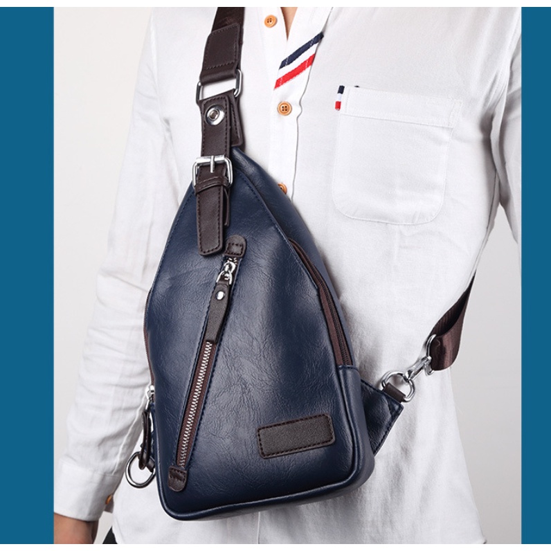 Túi đeo chéo đeo trước ngực nam đa năng cao cấp phong cách mới