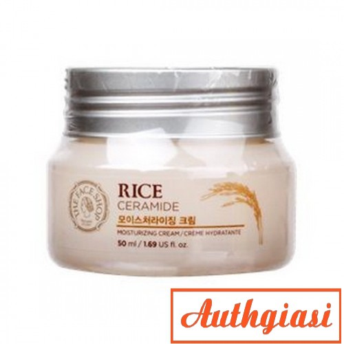 Kem dưỡng gạo TFS Rice Ceramide Moisturizing Cream lành tính sáng mịn da 50ml