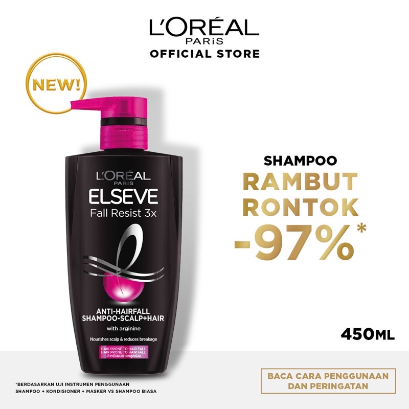 Dầu Gội Loreal L'Oreal Paris 3x - 450ml Giúp Chăm Sóc Tóc Dễ Dàng Sử Dụng