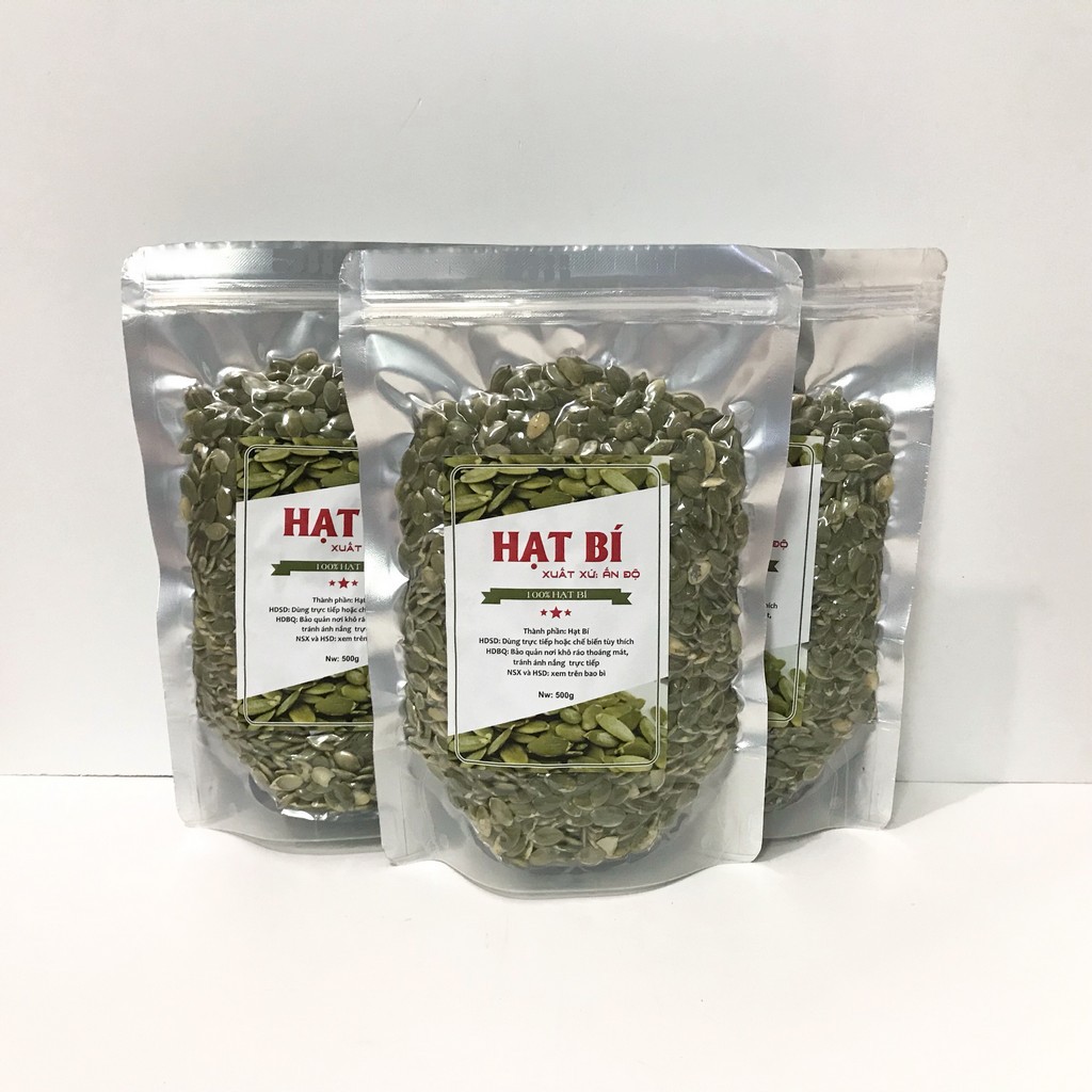 Hạt bí tách vỏ Ấn Độ (gói 500g)