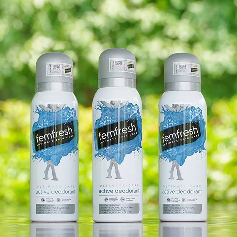 Xịt Thơm Mát Vùng Kín Cao Cấp FEMFRESH Ultimate Care Active Deodorant - 125ml (Có Tem Phụ)