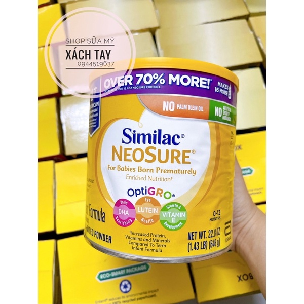 Sữa Neosure 371gr và 646gram