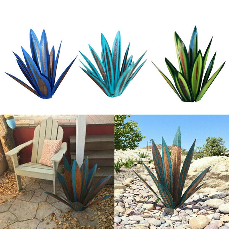 Chậu Cây Giả Bằng Kim Loại Dùng Trang Trí Sân Vườn DIY