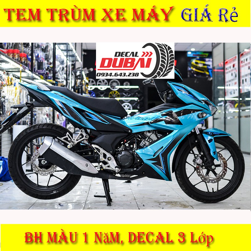 Tem Trùm Winner X Xanh Ngọc Đơn Giản