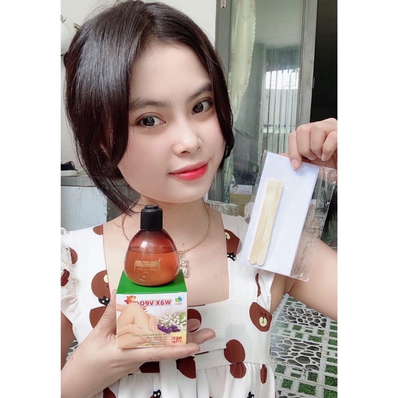 Wax veo Ngân Bình 175gr và Mỡ Trăn Nstore 75ml giúp triệt lông trên cơ thể tặng kèm que gỗ và quà