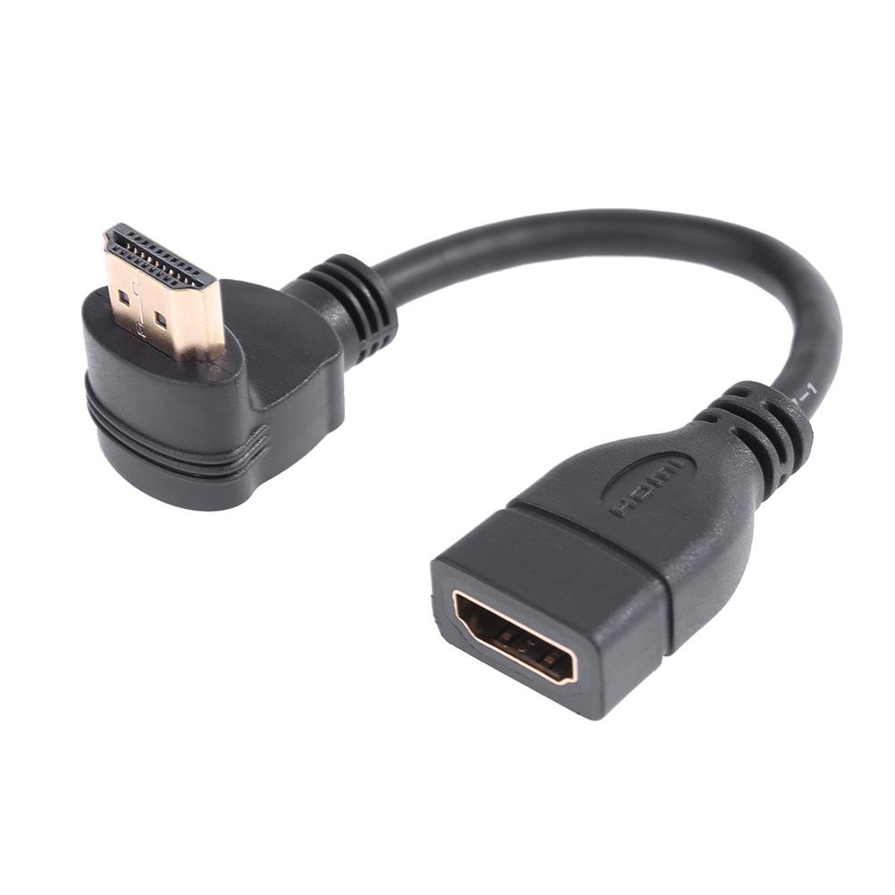 Dây cáp kết nối cổng HDMI 2 đầu với 1 đầu gấp khúc 90 độ dài 15cm