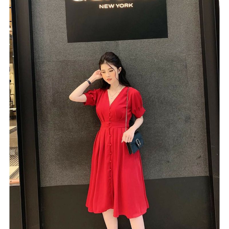 ĐẦM MIDI NÚT BỌC 2M