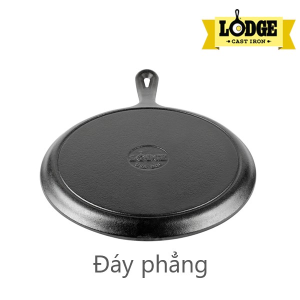 [Chính hãng LOGDE - MỸ] Chảo gang nướng chính hãng Lodge lòng bằng 26.67 cm. Chảo dùng nướng, áp chảo, đổ bán xèo.,