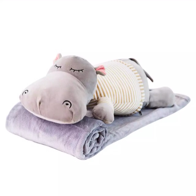 Bộ Mền Gối Hà Mã Dễ Thương (hàng quà tặng)