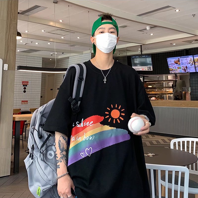 Áo Thun Tay Ngắn Dáng Rộng In Chữ Phong Cách Hip Hop Thời Trang Mùa Hè Cho Nam Giới [M-8XL]