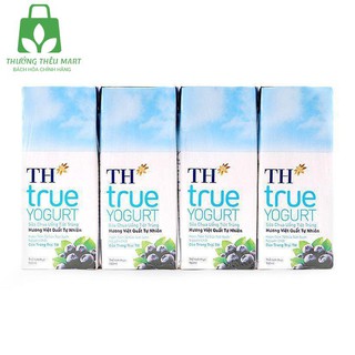 (freeship50k)Lốc 4 hộp sữa chua uống TH True Yogurt 180ml