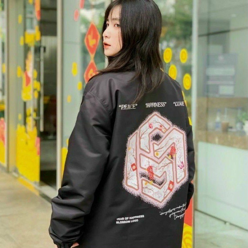 Áo Khoác CHAGHE YOUR MIND CHERRY BLOSSOM JACKET Dù 2 Lớp