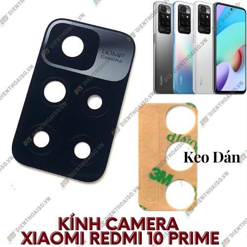 Kính camera xiaomi redmi 10 prime kèm keo dán