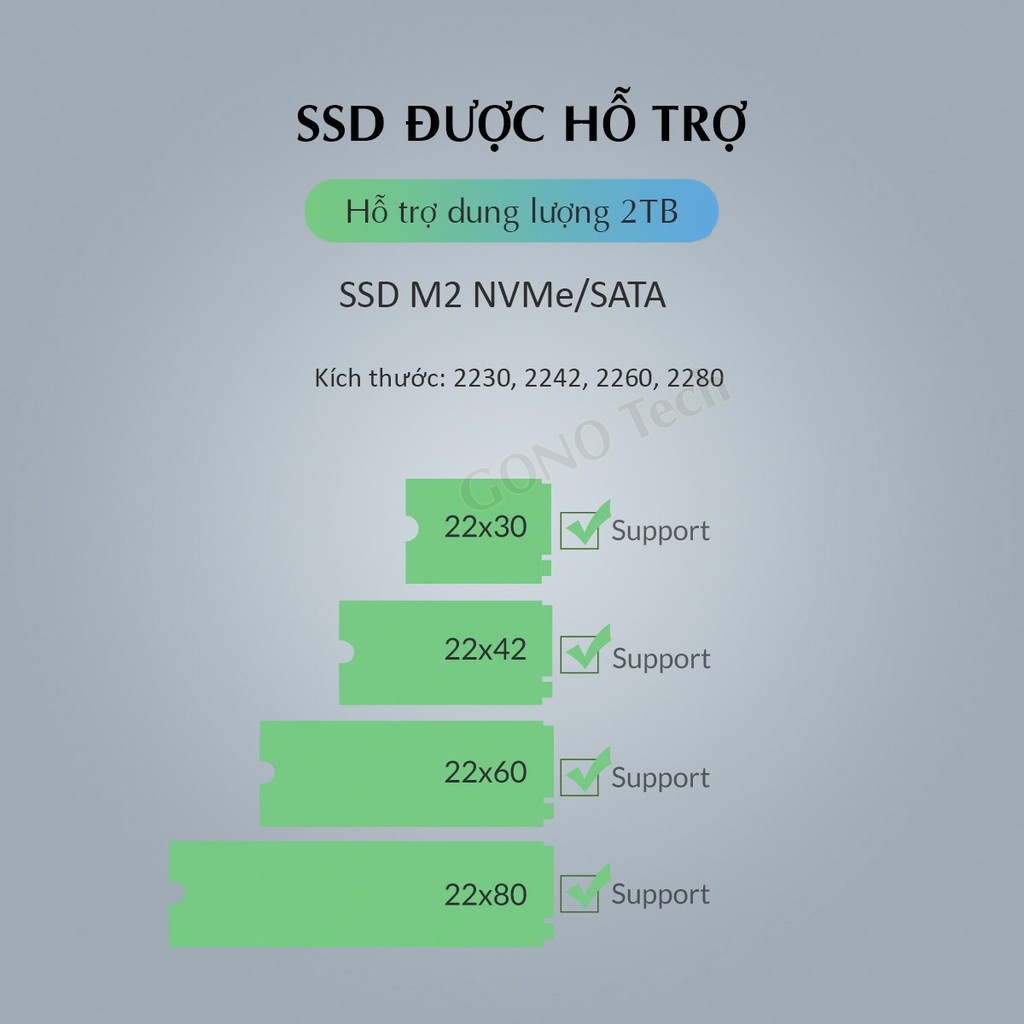 Box ổ cứng di động SSD M2 NVMe/SATA ORICO PVM2F PVM2 PCM2-C3 | Chuyển M.2 PCIe/NGFF to USB 3.1 Type-C