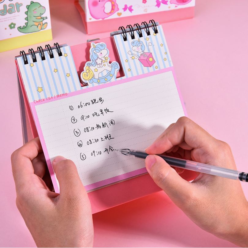 Lịch Để Bàn 2021 Square Hoạt Hình Siêu Dễ Thương ( Lịch Đa Năng Ghi Chú Kế Hoạch To Do List)