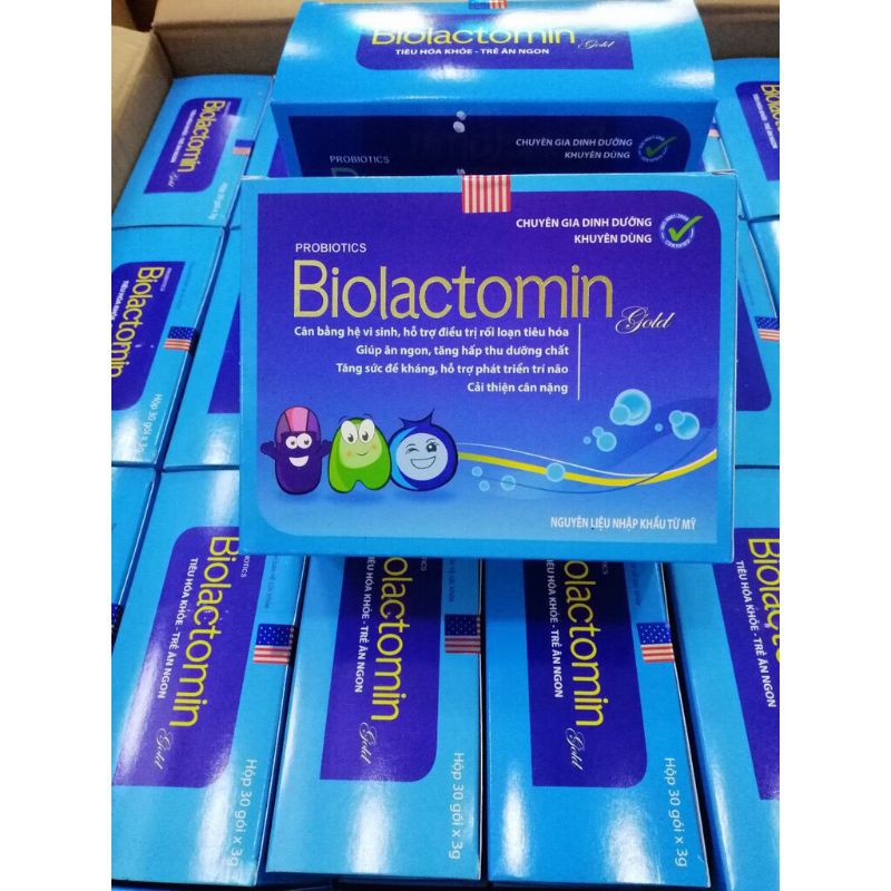 Biolactomin Gold Cân bằng hệ vi sinh, hỗ trợ điều trị rối loạn tiêu hoá, giúp ăn ngon, tiêu hoá tốt