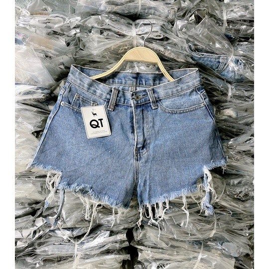 Quần short bò nữ rách - quần shorts jeans nữ rách Denim thiết kế sooc rách cá tính phong cách Hàn Quốc | BigBuy360 - bigbuy360.vn