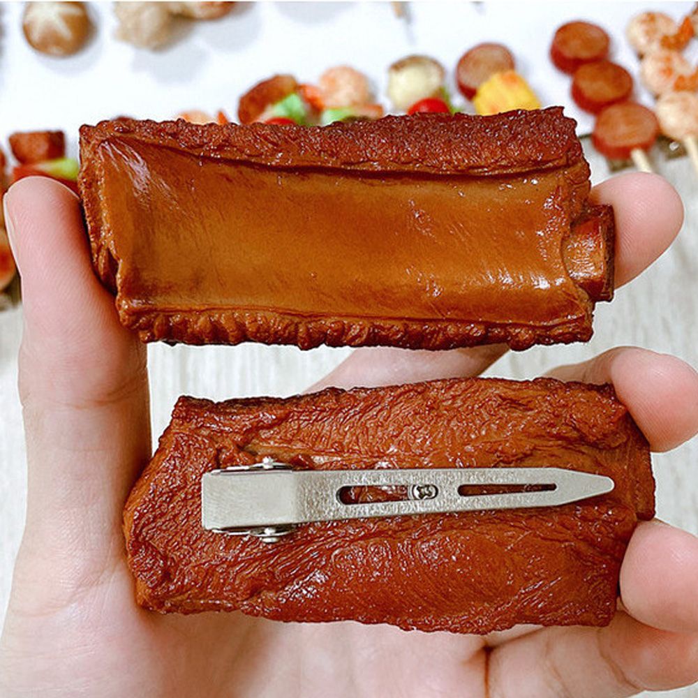 YUDESHUI Kẹp tóc hình thức ăn 3d dễ thương thời trang cho nữ