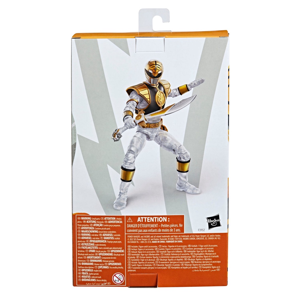 Mô hình nhân vật Hasbro⚡Power Rangers Lightning Collection⚡6-inches MMPR Metallic White Ranger - HasbroPulse Exclusive
