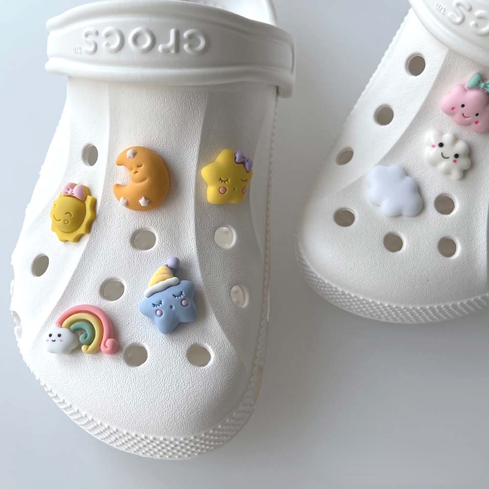 [Deco] Giày Crocs Cài Nút 7 Loại Thời Tiết Dễ Thương Trang Trí Giày