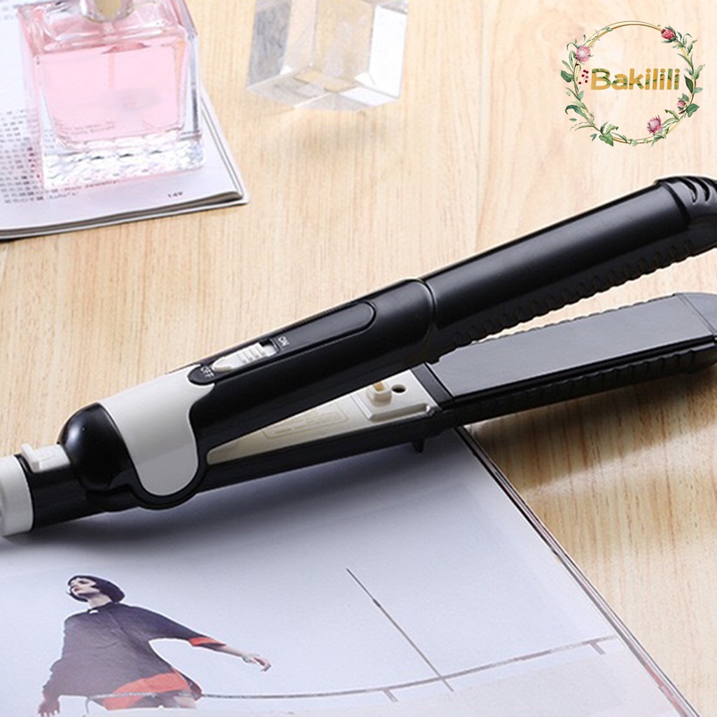 【BK】Hair Straightener Quick Heating Multifunctional Mini Thermostatic Hairstyle Modeling Iron Curler for Beauty