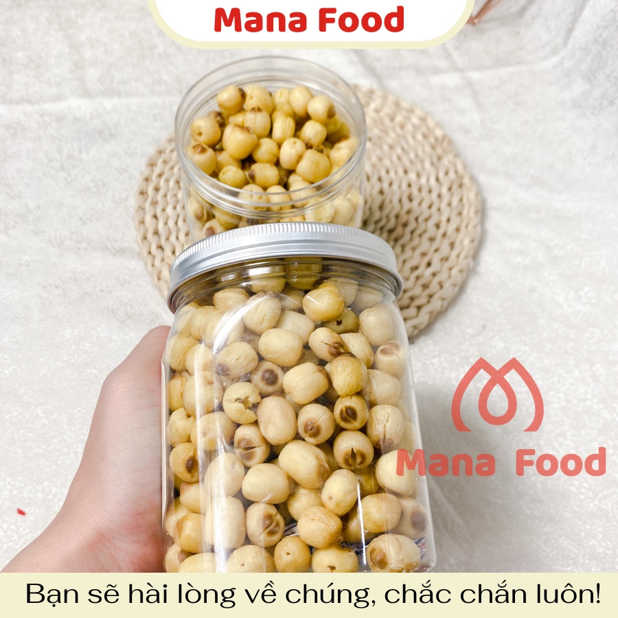 [Hũ vuông] 250G Hạt Sen Sấy Giòn Mana Food |  VSATTP - Hạt bùi thơm - Chất lượng