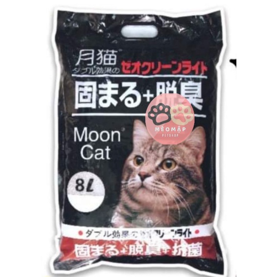 [ 1 bao 9L ] Cát vệ sinh cho Mèo NHẬT ĐEN 9L Mooncat - Hàng Chính Hãng MoonCat