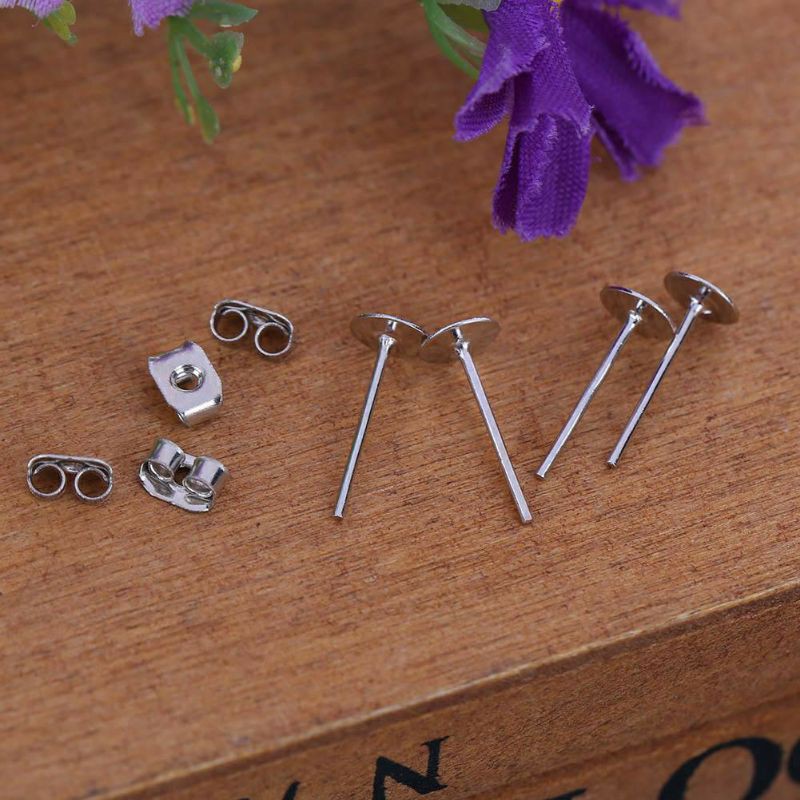 Chuôi, đế bông tai sáng bóng dùng làm bông tai thủ công handmade