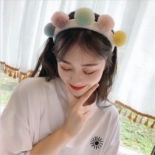 Băng Đô Cài Tóc 5 Cục Bông Tròn nhung