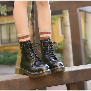 Combat Boots (3.5cm) - Boots da bò nữ kiểu dáng quân đội (genuine leather)