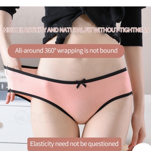 Quần Lót Kháng khuẩn nữ Cotton Màu Trơn Không Đường May Thoải Mái Gợi Cảm Phong Cách Nhật Bản Cho Nữ