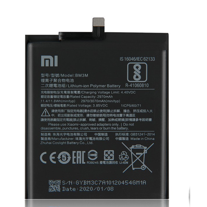 PIN XIAOMI BM3M / MI9 SE / 3070MAH ( LOẠI 1 BẢO HÀNH 6 THÁNG )