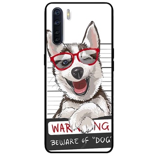 Ốp lưng Oppo Reno 3 / A91 - Reno 3 Pro - Reno 4 - Reno 4 Pro - Reno 5 - Reno 5 Pro mẫu Cún Kính Đỏ