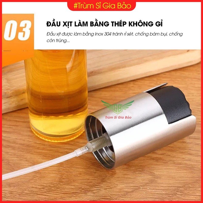 Bình xịt dầu ăn thuỷ tinh dung tích 100ml , chai lọ phun dầu lên thực phẩm dùng cho nồi chiên không dầu nhà bếp.