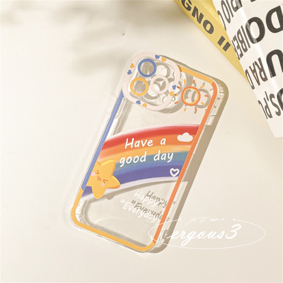 Ốp Điện Thoại Mềm Họa Tiết Cầu Vồng Nhiều Màu Sắc Cho iPhone 14 13 12 11 Pro Max SE2020 X XR Xs Max 7 8 6 6s Plus