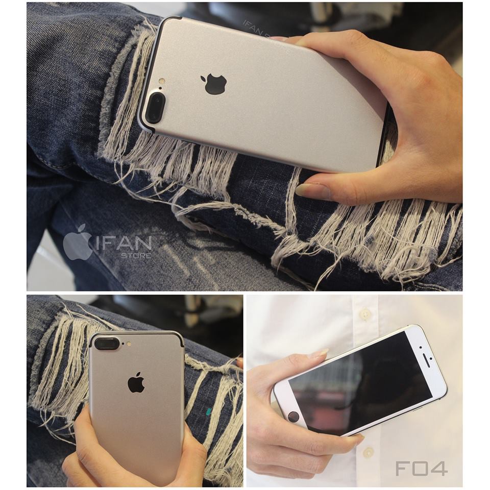 Miếng dán điện thoại iphone màu bạc