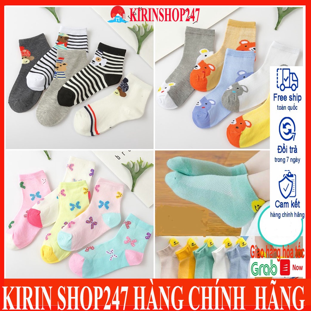 Set 5 Đôi Tất/ Vớ Thu Đông Cho Bé 1-8 tuổi Xuất Nhật Siêu Mềm Mịn